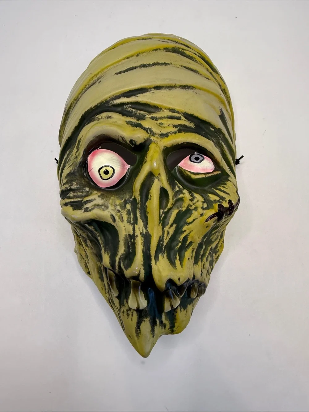 Mummy Zombie Undead Horror Mask Bulging Eyes Adult Halloween Costume Prop